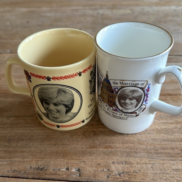 Charles & Diana Vintage 1981 Lady Diana Prince Charles Royal Wedding Mugs (2) - Picture 15 of 15